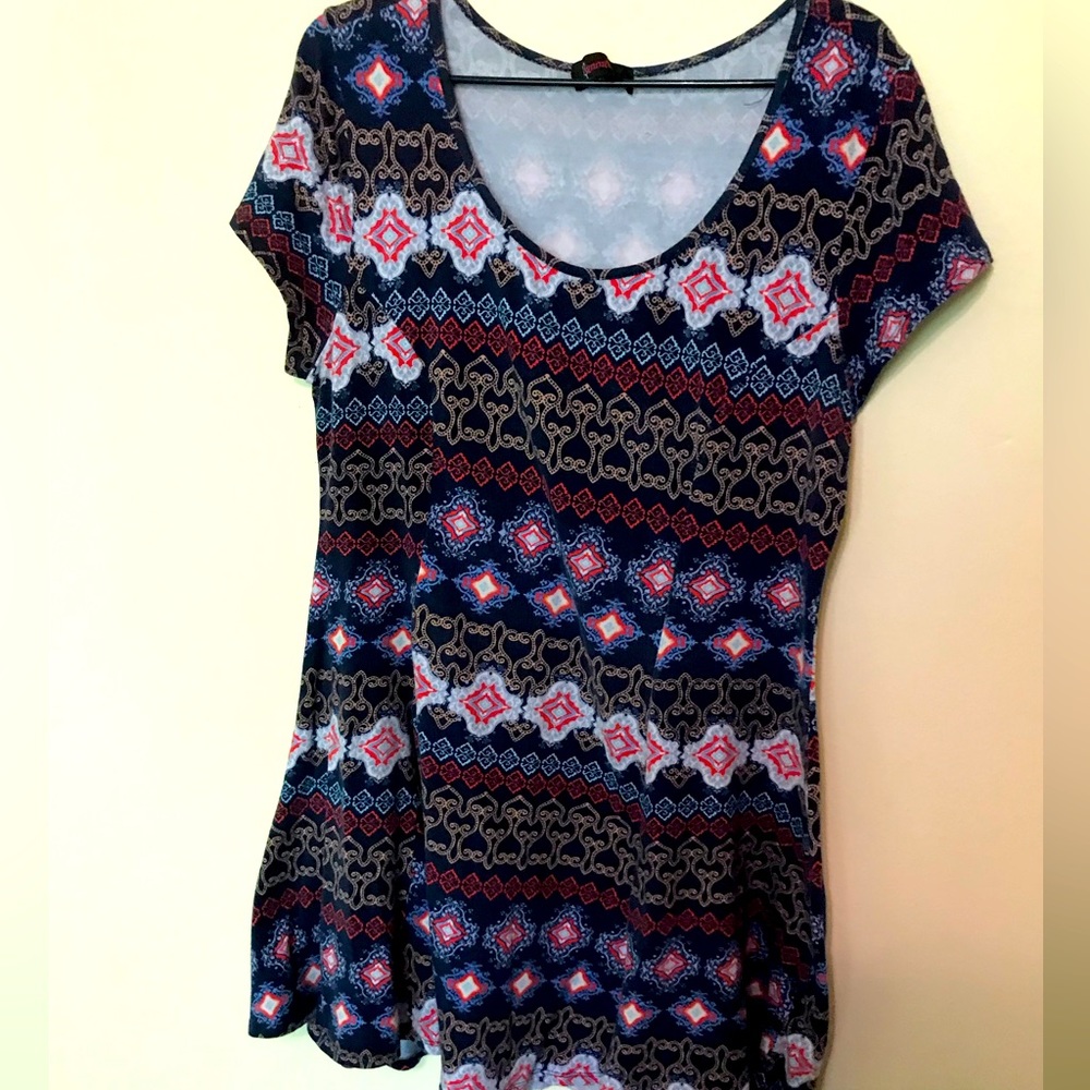 Lightly worn bohemian skater dress size large